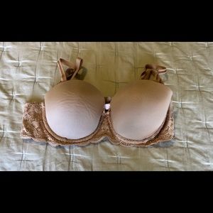 Victoria”s Secret Pink Blush Strapless Bra Size 34 D